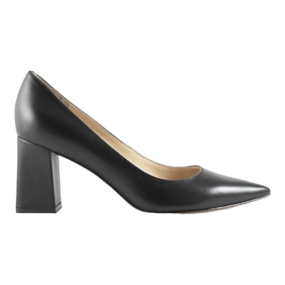 SOLD- Marc Fisher Zara Black Leather Block Heel Size 8 - Picture 10 of 10